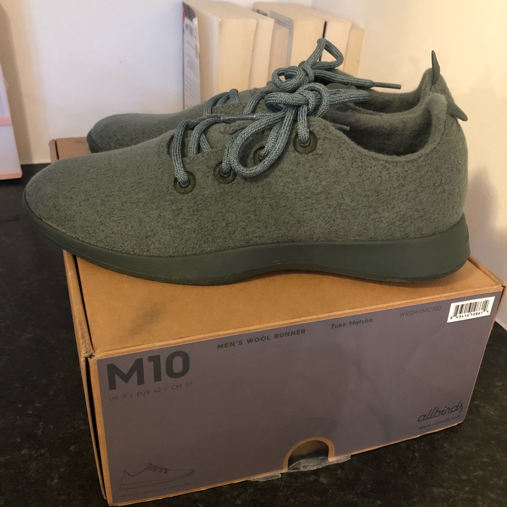 NEW Men’s Allbirds Wool Runners in Matcha - US 10